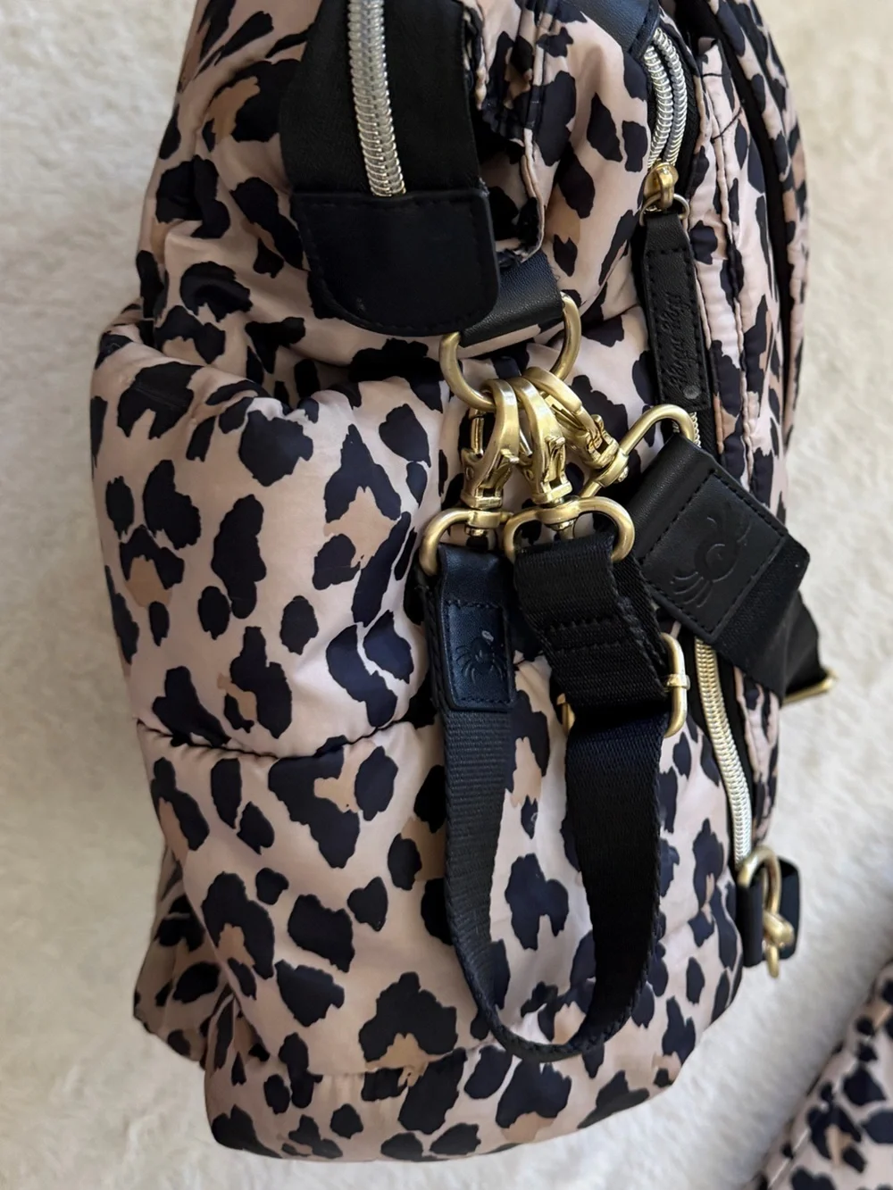 Itzy Ritzy Dream Convertible Leopard Diaper Bag
